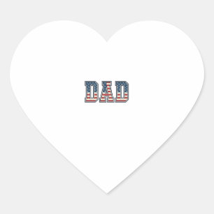 Pegatina En Forma De Corazón Diseño vectorial de letras de bandera de papá patr