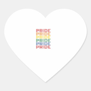 Pegatina En Forma De Corazón Diseño vectorial de tipografía retro de orgullo ar