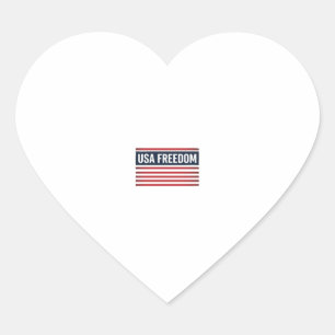 Pegatina En Forma De Corazón diseño vectorial estilo bandera patriótica liberta