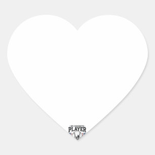 Pegatina En Forma De Corazón Diseño vectorial vintage del jugador favorito del 