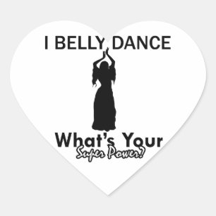 Pegatina En Forma De Corazón Diseños de la danza de Belly