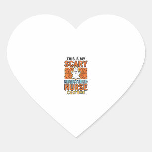 Pegatina En Forma De Corazón Disfraz de Enfermera Registrada Espantosa Diseño d
