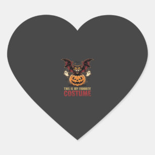Pegatina En Forma De Corazón Disfraz de Halloween Monstruo Calabaza Gótico Vect