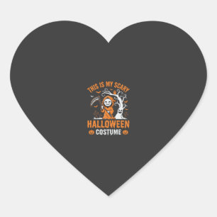 Pegatina En Forma De Corazón Disfraz divertido de Halloween Segador Cementerio 