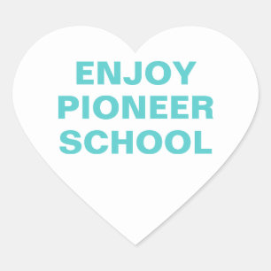 Pegatina En Forma De Corazón Disfrutar de la escuela pionera JW