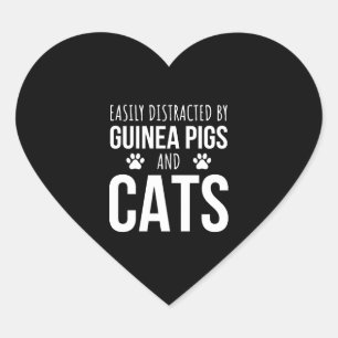 Pegatina En Forma De Corazón Distraído Fácilmente Por Cerdos Y Gatos De Guinea