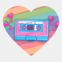 Diversión mixta fondo arcoiris música retro amor