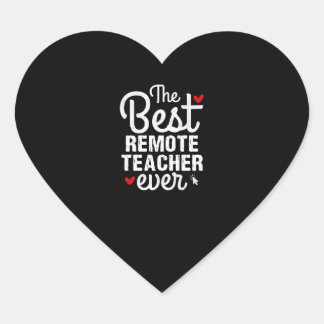 Pegatina En Forma De Corazón Divertido aprendizaje en línea del mejor profesor 