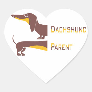Pegatina En Forma De Corazón Divertido dachshund lindo para padres de perros la
