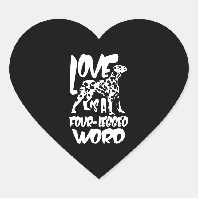 Pegatina En Forma De Corazón Dog Lover (Anverso)
