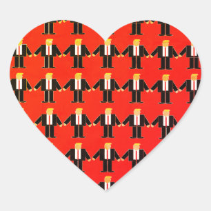 Pegatina En Forma De Corazón Donald Trump Minis