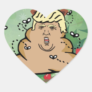 Pegatina En Forma De Corazón donald trump, reno