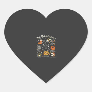 Pegatina En Forma De Corazón Doodle de Halloween Es la Temporada Diseño de Bruj