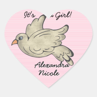 Pegatina En Forma De Corazón ¡Dove anuncia que es un Chica!