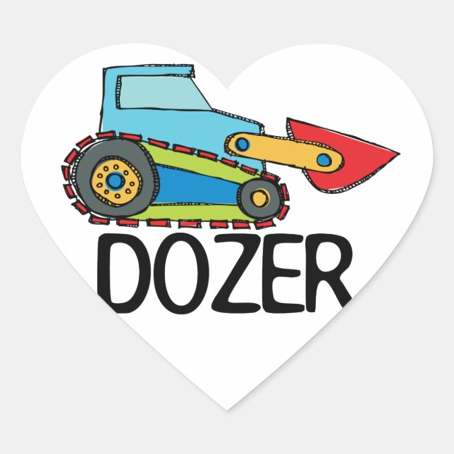 Pegatina En Forma De Corazón Dozer (Anverso)