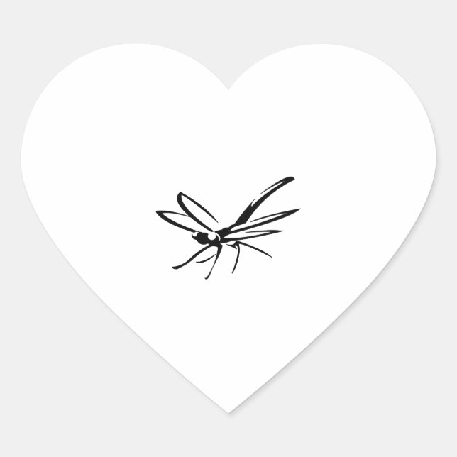 Pegatina En Forma De Corazón Dragonfly dragonflies (Anverso)