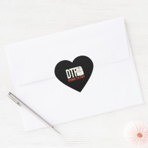 Pegatina En Forma De Corazón DTF lechón a freír Regalo retro de pollo