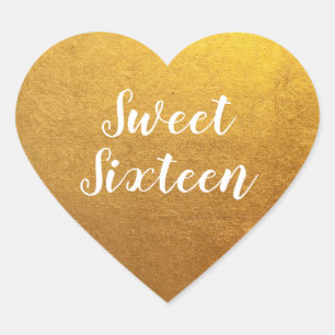 Pegatina En Forma De Corazón Dulce de Oro Foto Dieciséis