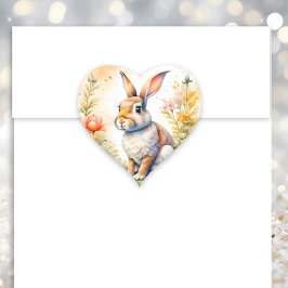 Pegatina En Forma De Corazón Dulces bendiciones de Pascua Conejo de Conejo de C
