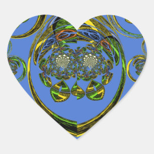 Pegatina En Forma De Corazón Echa un vistazo a mis curvas azules