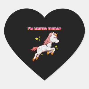 Pegatina En Forma De Corazón Edición limitada de Unicorn Única
