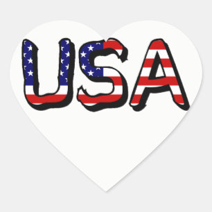 Pegatina En Forma De Corazón EE.UU. sobrepuesto en ataque de bandera estadounid