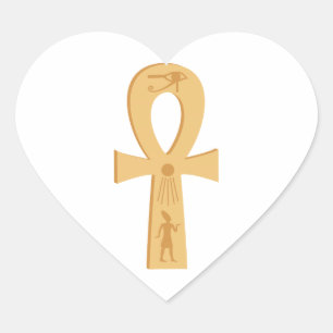 Pegatina En Forma De Corazón Egipcio Ankh