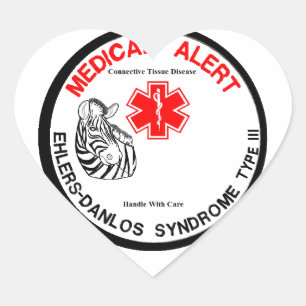 Pegatina En Forma De Corazón Ehlers Danlos Tipo 3 Aviso Médico