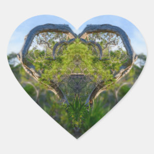 Pegatina En Forma De Corazón El Amor De La Naturaleza