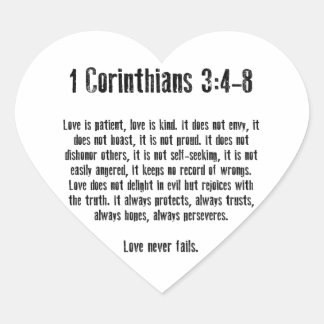 Pegatina En Forma De Corazón El amor es paciente