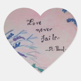 Pegatina En Forma De Corazón el amor nunca falla