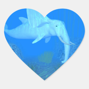 Pegatina En Forma De Corazón El Ballefante Adorable