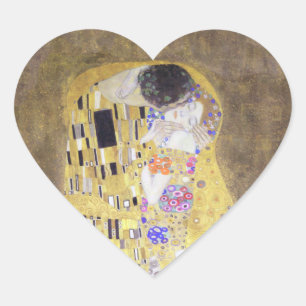 Pegatina En Forma De Corazón El beso de Gustav Klimt Heart Pegatina