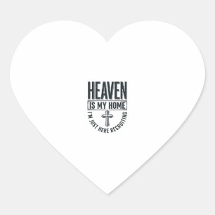 Pegatina En Forma De Corazón El cielo es mi hogar Camiseta de reclutamiento cri