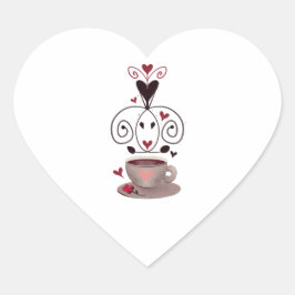 Pegatina En Forma De Corazón El día de San Valentín