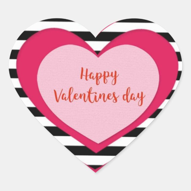 Pegatina En Forma De Corazón El día de San Valentín (Anverso)