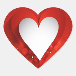 Pegatina En Forma De Corazón El día de San Valentín Corazón Blanco - Personaliz