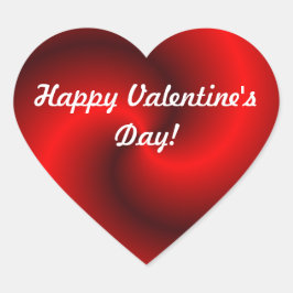 Pegatina En Forma De Corazón El día de San Valentín de corazón rojo