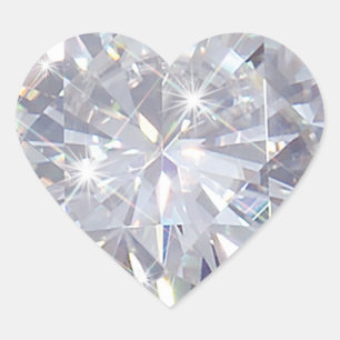 Pegatina En Forma De Corazón El día de San Valentín - Diamantes