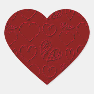 Pegatina En Forma De Corazón El día de San Valentín rojo de los corazones