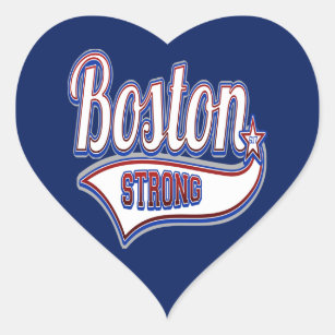 Pegatina En Forma De Corazón El encresparse fuerte del hockey de Boston
