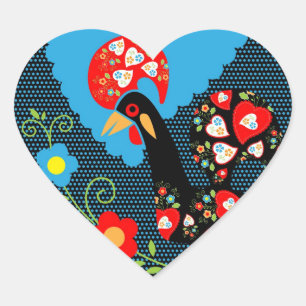 Pegatina En Forma De Corazón El gallo portugués