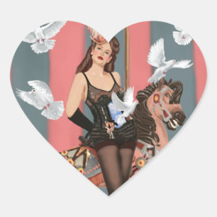 Pegatina En Forma De Corazón El ilusionista