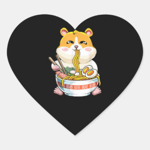 Pegatina En Forma De Corazón El martillo blanco Kawaii Ramen
