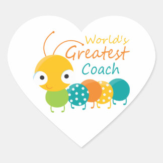 Pegatina En Forma De Corazón El mejor entrenador del mundo