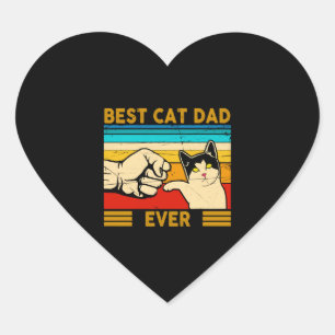 Pegatina En Forma De Corazón El mejor padre del gato jamás fue un padre gracios