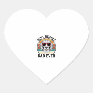 Pegatina En Forma De Corazón El Mejor Papá Beagle de Todos los Tiempos Diseño d