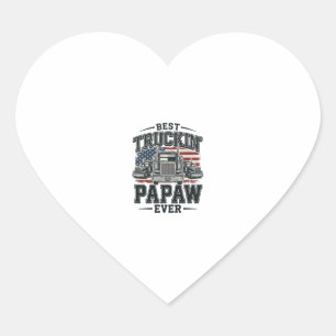 Pegatina En Forma De Corazón El mejor Papá camionero jamás Vintage camionero Ve