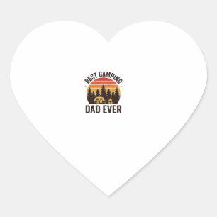 Pegatina En Forma De Corazón El mejor papá de camping de todos los tiempos Dise