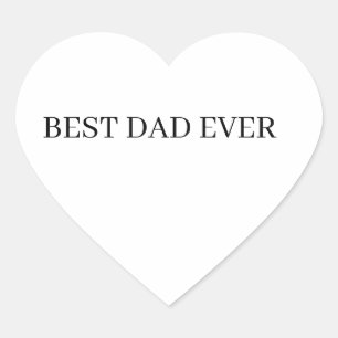 Pegatina En Forma De Corazón El mejor papá del día del padre